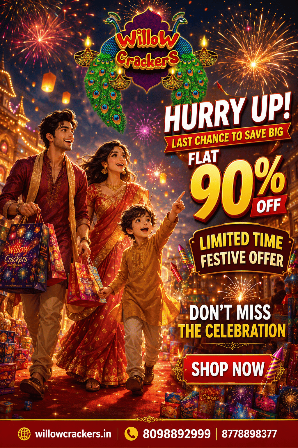 Willow Crackers – Premium Fireworks Shop in Sivakasi